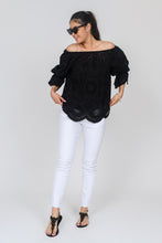 Load image into Gallery viewer, LADIES SPRING SUMMER EYELET PEASANT TOP - 93112
