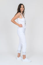 Load image into Gallery viewer, CROP WHITE JEANS WITH ORNATE SEQUIN DETAILS - GG943DC-LC
