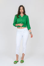 Load image into Gallery viewer, COMFORT WHITE JEANS WITH EMBROIDERY ON THE FRONT GG958DC-CRY
